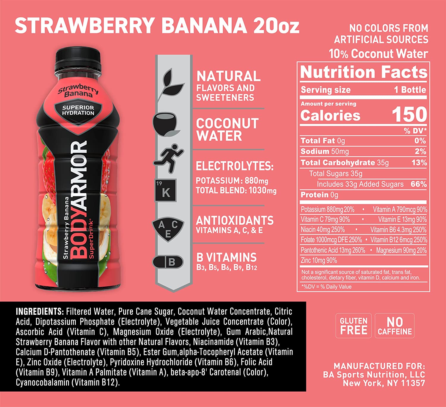 BODYARMOR Sports Drink Sports Beverage, Orange Mango, Natural Flavors With Vitamins, Potassium-Packed Electrolytes, Perfect For Athletes, 16 Fl Oz (Pack of 12) - Image 2